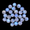 Natural Rainbow Moonstone Blue Fire Gemstone 5mm Round Cabochon | Moonstone Blue Flash Semi Precious Gemstone Loose Round Smooth Cabs Lot - Image 3