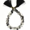 AAA+ Rutilated Quartz Gemstone Briolette Beads | 6mm Heart 8" Strand | Black Rutile Natural Semi Precious Gemstone Beads for Jewelry - Image 4