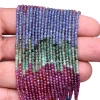 Multi Precious Gemstone 2mm-3mm Micro Faceted Rondelle Beads | 13" Strand | Natural Ruby / Emerald / Sapphire Precious Gemstone Loose Beads - Image 2