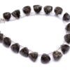Black Rutilated Quartz 8mm Faceted Trillion Briolette Beads | Natural Black Rutile Semiprecious Gemstone 3D Triangle Loose Beads | 6" Strand - Image 3