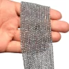 AAA+ Labradorite 3mm Micro Faceted Rondelle Beads | 13" Strand | Natural Blue fire Labradorite Semi Precious Gemstone Beads | SILVER COATED - Image 2