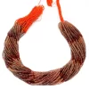AAA+ Red Sapphire Gemstone 2mm-3mm Rondelle Faceted Beads | 13inch Strand | Natural Rare Red Multi Sapphire Precious Gemstone Loose Beads