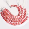 AAA Natural Rhodochrosite 8x14mm-10x15mm Smooth Pear Beads ~ Rhodochrosite Semi Precious Gemstone Loose Plain Pear Briolettes ~ 7" Strand - Image 4
