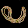 Yellow High Fire Ethiopian Welo Opal Fire Loose Round Faceted Beads | 16inch Strand | Ethiopian Welo Opal Gemstone Beads for Jewelry Making