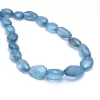 AAA+ Blue Aquamarine 7x9mm-10x18mm Faceted Nuggets Beads | Natural Offiki Aquamarine Semi Precious Gemstone Tumbled Beads | 16inch Strand