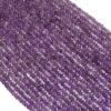 Amethyst Gemstone Smooth Saucer Shape Beads | 4mm-5mm Button Rondelle 13" Strand | Natural Rare Amethyst Semi Precious Gemstone Spacer Beads - Image 3