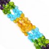 Mix Color Quartz Gemstone Smooth Heart Briolette | 12mm-13mm Beads 9inch Strand | Jewelry Making Supplies | Hydro Quartz Semi Precious Beads - Image 2