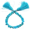 Turquoise Briolettes, Gemstone 6mm-8mm Heart Briolettes | Natural Turquoise Faceted Semi Precious Gemstone Beads | Arizona Turquoise Layout - Image 3
