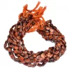 Tiger Eye Gemstone Flat Oval 8mm-10mm Nuggets Beads | 13" Strand | Natural Red Tiger Eye Semi Precious Gemstone Oval Tumbled Fancy Beads - Image 2