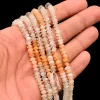 Multi Moonstone Gemstone 5mm-6mm Saucer Beads | 16inch Strand | Natural Moonstone Semi Precious Gemstone Button Rondelle Smooth Loose Beads - Image 2