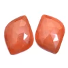Natural Red Jasper Faceted Cabochon | Gemstone 30x35mm Pair - 64 Carats | Natural Semi Precious Gemstone Handcut Cabochon for Designer Jewelry - Image 2