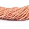 Peach Moonstone 2mm-3mm Micro Faceted Rondelle Beads | 13inch Strand | Natural AAA Moonstone Semi Precious Gemstone Beads for Jewelry