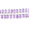 AAA Brazilian Amethyst Pear Briolette Beads | 8x16mm Faceted Briolette 6" Strand | Natural Amethyst Semi Precious Gemstone Calibrated Beads - Image 3