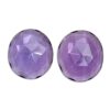Amethyst Colored Quartz Oval Rosecut | Gemstone 16x20mm Oval Faceted Cabochon | Amethyst Hydro Quartz Loose Semi Precious Gemstone Cabochon