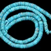 AAA+ Turquoise 7mm-8mm Faceted Heishi Beads | 7" Strand | Arizona Blue Turquoise Semi Precious Gemstone Disc | Rare Turquoise Tyre Rondelle