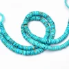 AAA+ Turquoise 7mm-8mm Faceted Heishi Beads | 7" Strand | Arizona Blue Turquoise Semi Precious Gemstone Disc | Rare Turquoise Tyre Rondelle - Image 2