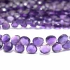 AAA+ Amethyst Gemstone 5mm-8mm Heart Briolette Faceted Beads | 8inch Strand | Deep Purple Amethyst Semi Precious Gemstone Loose Briolettes - Image 3
