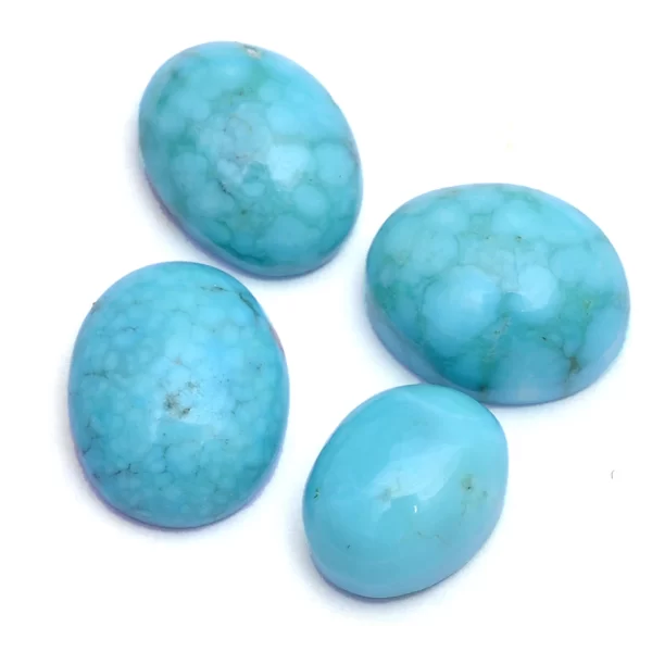 Turquoise Gemstone Oval Cabochon | Turquoise 9x11mm-10x13mm Oval Loose Gemstone Cabs | Natural Turquoise Semi Precious Gemstone Cabochon Lot - Image 2