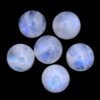 Natural Rainbow Moonstone Blue Fire Gemstone 15mm Round Cabochon | Moonstone Blue Flash Semi Precious Gemstone Loose Round Smooth Cabs Lot