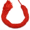AAA+ Monalisa Stone 2mm-2.5mm Faceted Rondelle Beads | 13inch Strand | Red Monalisa Semi Precious Gemstone Loose Beads for Jewelry Making
