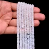 White Rainbow Moonstone 5mm-6mm Heishi Smooth Beads | Gemstone Tyre Rondelle 16" Strand | Natural Blue Fire Rainbow Moonstone Spacer Beads - Image 3