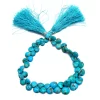 Turquoise Briolettes, Gemstone 6mm-8mm Heart Briolettes | Natural Turquoise Faceted Semi Precious Gemstone Beads | Arizona Turquoise Layout