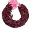 Natural Rhodolite Garnet 3mm Rondelle Faceted Beads | 13inch Strand | AAA+ Rhodolite Semi Precious Gemstone Loose Beads for Jewelry Making
