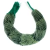 AAA+ Green Sapphire 2mm-3mm Precious Gemstone Micro Beads | 13inch Strand | Natural Multi Green Sapphire Precious Gemstone Faceted Rondelle - Image 2