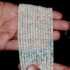 AAA+ Ethiopian Opal Multi Fire 4mm Faceted Rondelle Beads | 16inch Strand | Natural Ethiopian Welo Opal Semi Precious Gemstone Loose Beads - Image 3