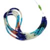 AAA+ Multi Gemstone Mix 4mm Smooth Round Beads | 16inch Strand | Turquoise, Malachite, Prehnite, Sunstone Semi Precious Gemstone Mix Beads - Image 3