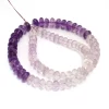 Amethyst Gemstone 7mm-9mm Faceted Rondelle Beads | 16inch Strand - 182 Carats | Natural African Amethyst Semi Precious Gemstone Shaded Strand