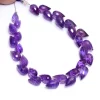 AAA+ Natural Amethyst Tulip Flower Buds Drops Briolette | 6" Strand | Purple Amethyst Gemstone Diagonal Drill Faceted Teardrop Fancy Beads - Image 2