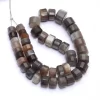 Natural Grey Moonstone 6mm-9mm Faceted Step Cut Heishi Spacer Beads | 9inch Strand | Gray Moonstone Semi Precious Gemstone Tyre Wheel Beads - Image 2