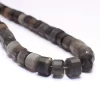 Natural Grey Moonstone 6mm-9mm Faceted Step Cut Heishi Spacer Beads | 9inch Strand | Gray Moonstone Semi Precious Gemstone Tyre Wheel Beads