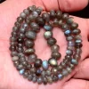 AAA Labradorite Gemstone 6mm-11mm Rondelle Faceted Beads | 18inch Strand | Natural Multi Fire Labradorite Semi Precious Gemstone Loose Beads - Image 3