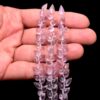AAA+ Natural Pink Amethyst Tulip Flower Buds Drops Briolette | 6inch Strand | Amethyst Gemstone Diagonal Drill Faceted Teardrop Fancy Beads - Image 3