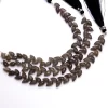 AAA+ Grey Moonstone Tulip Flower Buds Drops Briolette | 6inch Strand | Natural Moonstone Gemstone Diagonal Drill Teardrop Fancy Loose Beads - Image 3