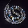 AAA Labradorite Gemstone 6mm-11mm Rondelle Faceted Beads | 18inch Strand | Natural Multi Fire Labradorite Semi Precious Gemstone Loose Beads - Image 2