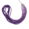 AAA+ Amethyst 3mm-4mm Smooth Rondelle Beads | 18inch Strand | Natural Multi Shaded Amethyst Semi Precious Gemstone Loose Beads for Jewelry