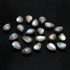 AAA+ Labradorite Faceted Pear Briolette | 8x12mm Calibrated Loose Beads | Natural Fire Labradorite Semi Precious Gemstone Pear Briolettes