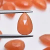 AAA+ Peach Moonstone Faceted Pear Briolette | 8x12mm Calibrated Loose Beads | Natural Peach Moonstone Semi Precious Gemstone Pear Briolettes - Image 3