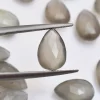 AAA+ Grey Moonstone Faceted Pear Briolette | 8x12mm Calibrated Loose Beads | Natural Grey Moonstone Semi Precious Gemstone Pear Briolettes