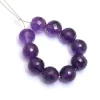 AAA+ African Amethyst 7mm-8mm Round Faceted Beads | 10 Loose Beads | Purple Natural Amethyst Semi Precious Gemstone Round Beads for Jewelry - Image 4