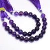 Multi African Amethyst 9mm-10mm Round Faceted Beads | 5inch Strand | Purple Natural Amethyst Semi Precious Gemstone Round Beads for Jewelry - Image 2