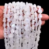 AAA White Rainbow Moonstone 10mm-14mm Faceted Nuggets Beads | Moonstone Step Cut Tumbled | Natural Semi Precious Gemstone Blue Fire Beads - Image 2