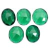 Chrome Tourmaline Gemstone Color Quartz Loose Oval 15x20mm Faceted Rosecut Cabochon | Hydro Quartz Loose Semi Precious Gemstone for Jewelry
