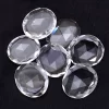 Crystal Glass Hydro Quartz 16x18mm Oval Rosecut Faceted Cabochon Lot | Clear Crystal Loose Semi Precious Gemstone Cabs for Jewelry