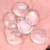 Crystal Glass Hydro Quartz 16x18mm Oval Rosecut Faceted Cabochon Lot | Clear Crystal Loose Semi Precious Gemstone Cabs for Jewelry - Image 2