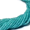 AAA Sky Apatite 3mm-4mm Faceted Rondelle Beads | 13inch Strand | Sea Blue Apatite Natural Semi Precious Gemstone Beads for Jewelry Making