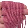 AAA Pink Tourmaline 2mm-3mm Faceted Round Beads | 13inch Strand | Natural Pink Tourmaline Semi Precious Gemstone Faceted Beads for Jewelry - Image 3